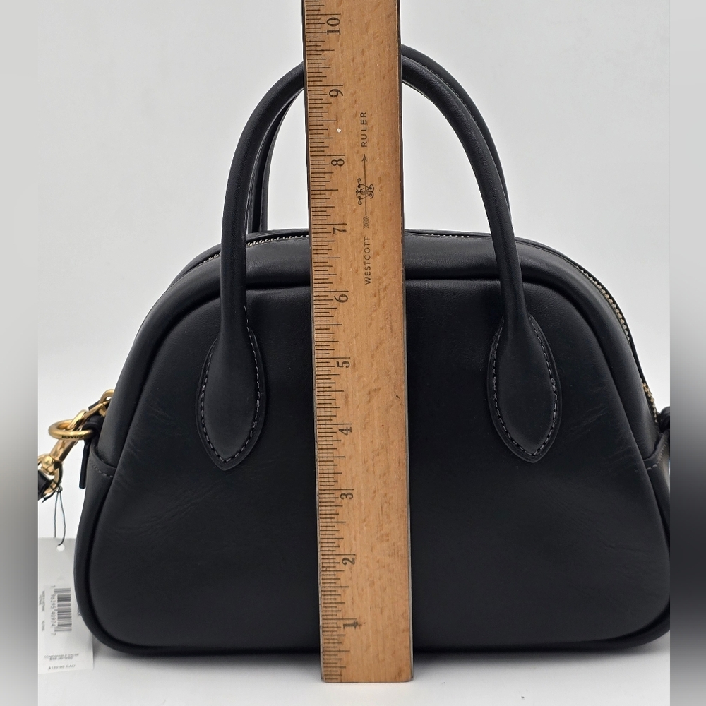 Coach Glovetanned Leather Borough Bowling Bag, Black - Picture 12 of 16